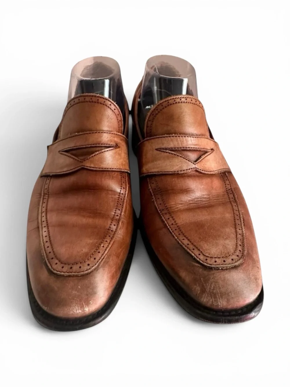 Johnston &‎ Murphy Brown Leather Penny Loafers Men’s Size 9 Slip On Dress Shoes